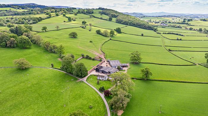 Hay farm aerial